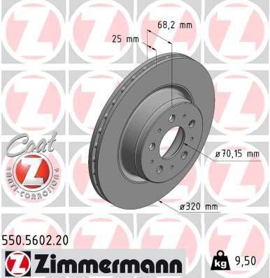 Zimmermann 550.5602.20 - Brzdový kotúč -