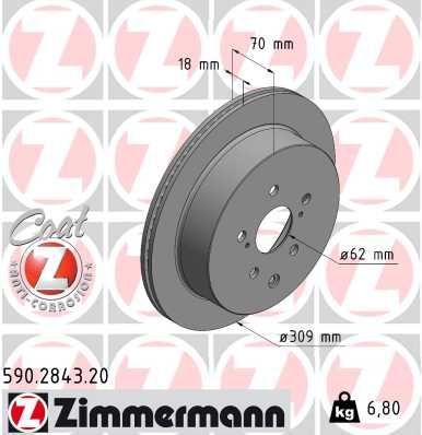 Zimmermann 590.2843.20 - Brzdový kotúč -