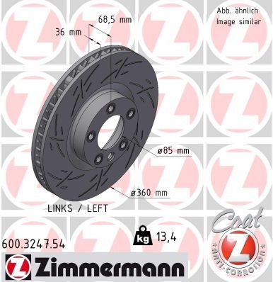 Zimmermann 600.3247.54 - Brzdový kotúč -