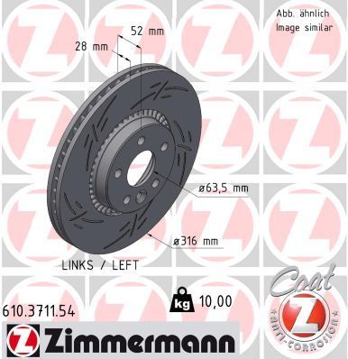 Zimmermann 610.3711.54 - Brzdový kotúč -