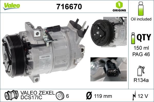 Valeo 716670 - Kompresor -