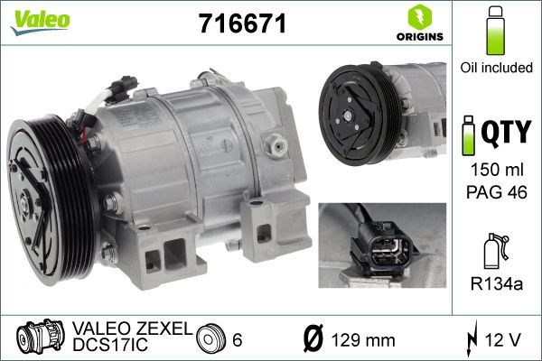 Valeo 716671 - Kompresor -