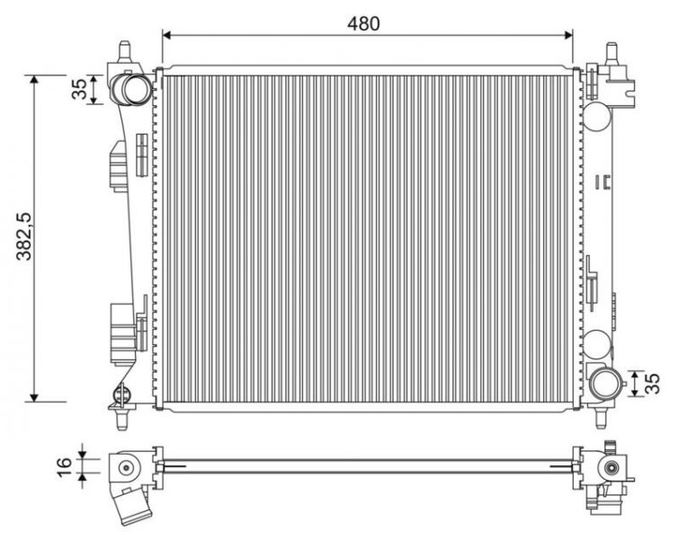 Valeo 701347 - Chladič vody -