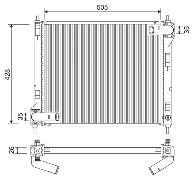 Valeo 701264 - Chladič vody -