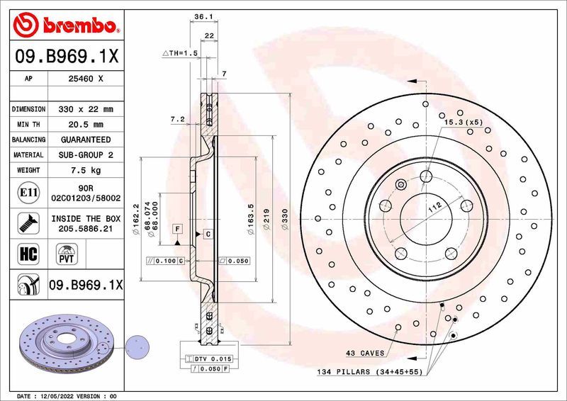 Brembo 09.B969.1X