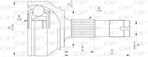 Open Parts CVJ5658.10