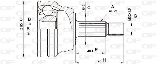 Open Parts CVJ5008.10