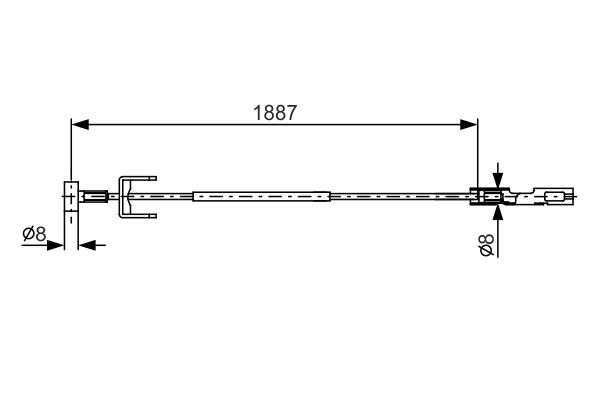 Bosch 1 987 482 292 - Brzdové lano -