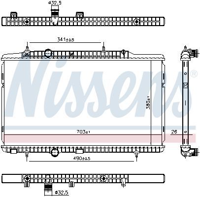 Nissens 606405 - Chladič vody -