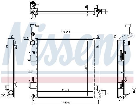 Nissens 606865 - Chladič vody -