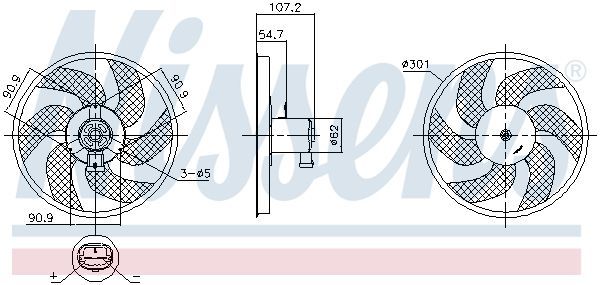 Nissens 850084 - Ventilátor motora -