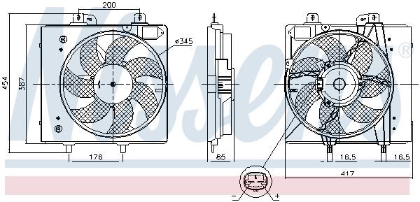 Nissens 850087 - Ventilátor motora -