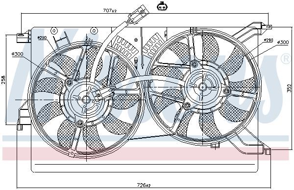 Nissens 85523 - Ventilátor motora -