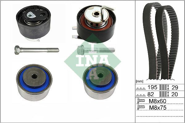 INA 530 0767 10 - Rozvodová sada -