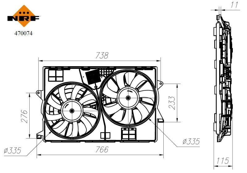 NRF 470074 - Ventilátor motora -