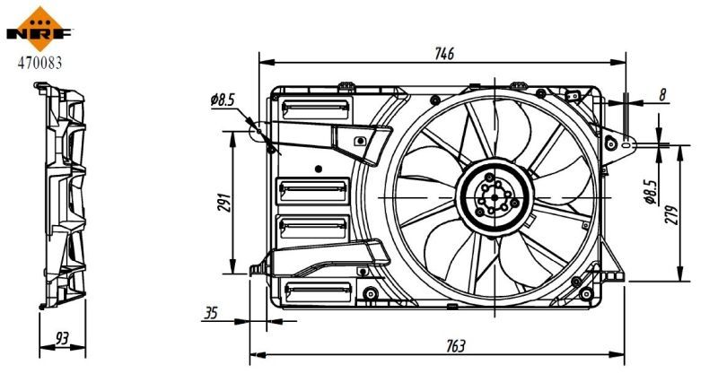 NRF 470083 - Ventilátor motora -