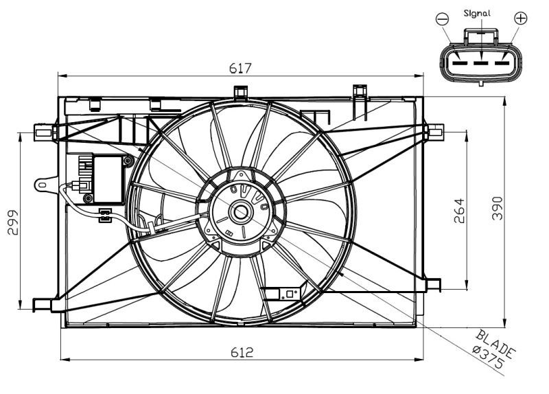 NRF 47937 - Ventilátor motora -