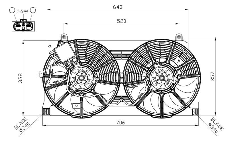 NRF 47943 - Ventilátor motora -