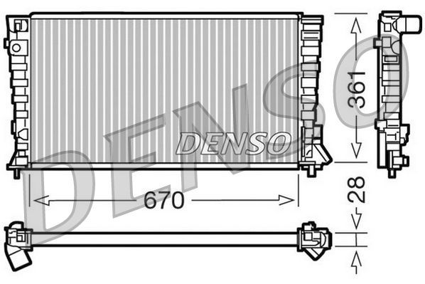Denso DRM07020 - Chladič vody -