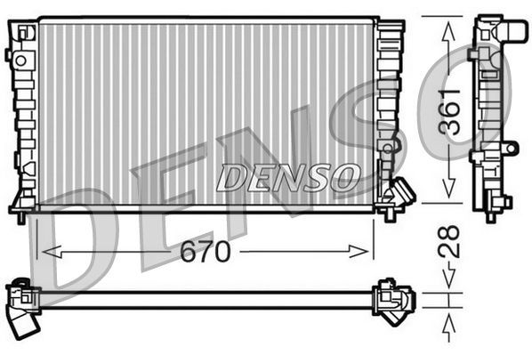 Denso DRM07030 - Chladič vody -