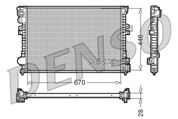 Denso DRM07050 - Chladič vody -