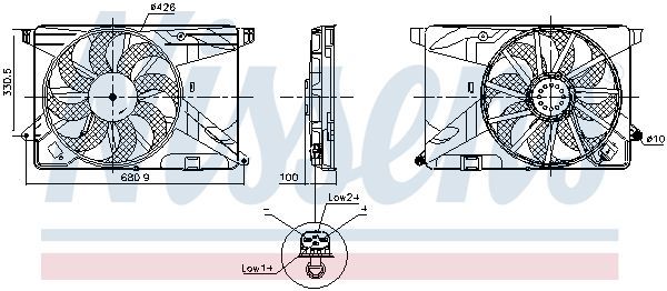 Nissens 850124 - Ventilátor motora -