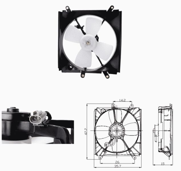 NRF 47693 - Ventilátor motora -