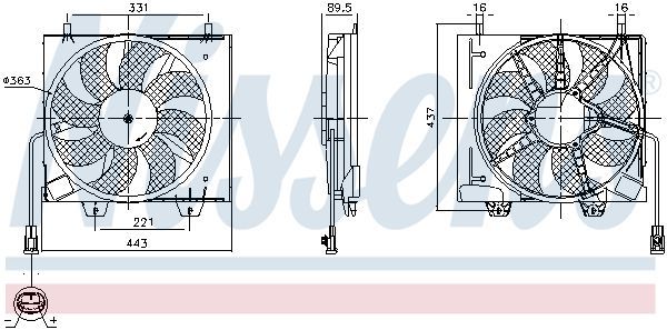 Nissens 850125 - Ventilátor motora -