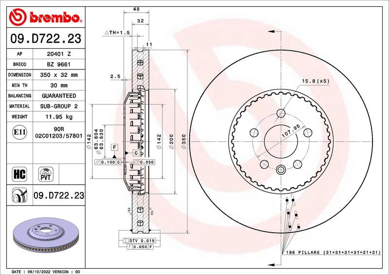 Brembo 09.D722.23