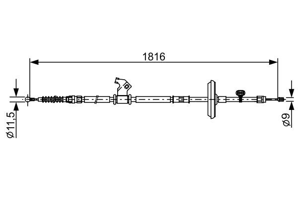 Bosch 1 987 482 535 - Brzdové lano -
