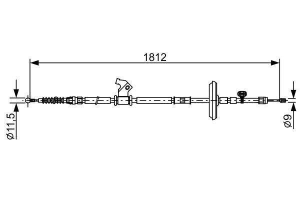 Bosch 1 987 482 536 - Brzdové lano -