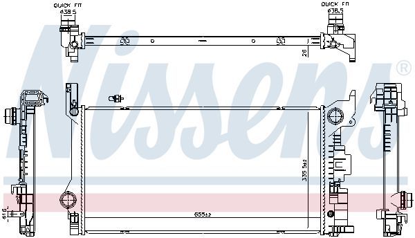 Nissens 606565 - Chladič vody -