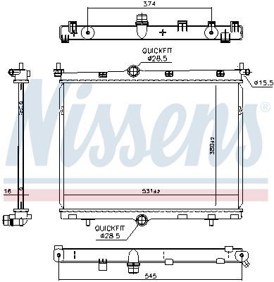 Nissens 607030 - Chladič vody -