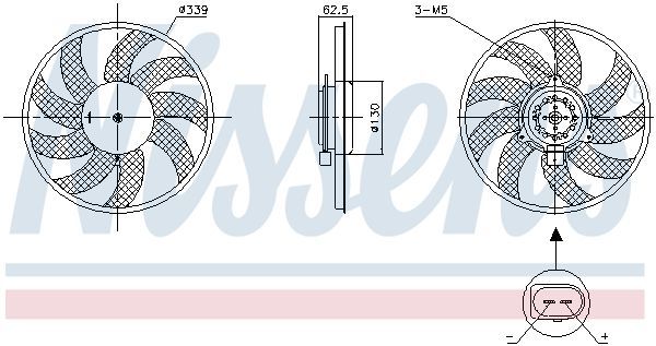 Nissens 850105 - Ventilátor motora -