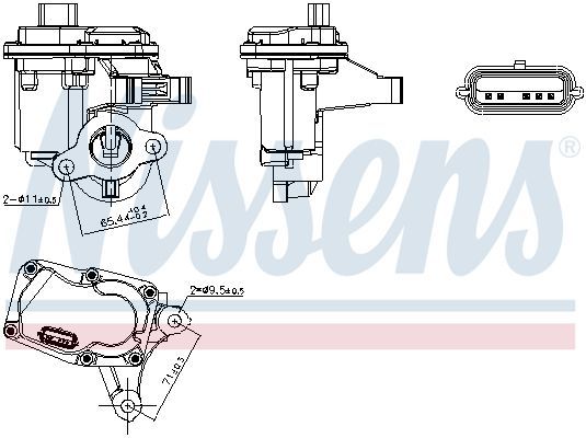 Nissens 98446 - Ventil AGR/EGR -