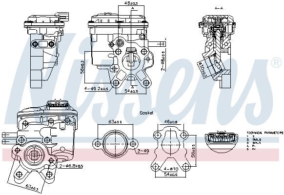 Nissens 98508 - Ventil AGR/EGR -