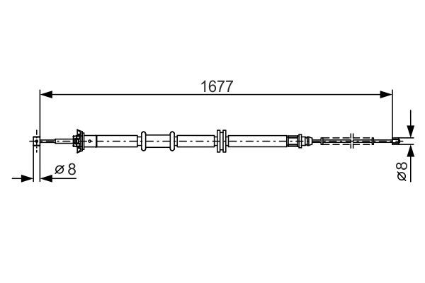 Bosch 1 987 482 208 - Brzdové lano -