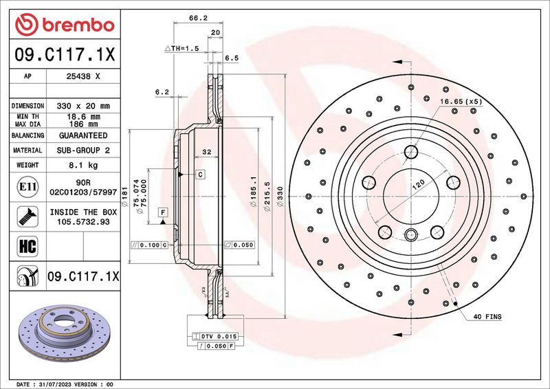 Brembo 09.C117.1X