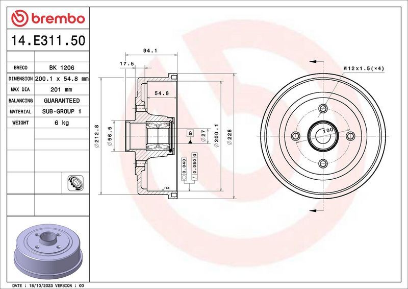 Brembo 14.E311.50