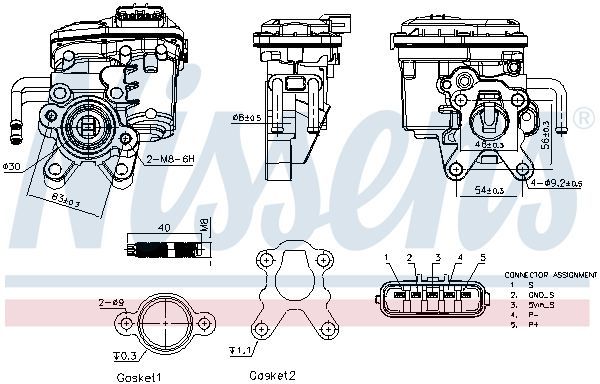 Nissens 98555 - Ventil AGR/EGR -