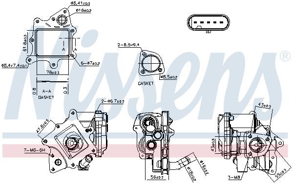 Nissens 98524 - Ventil AGR/EGR -