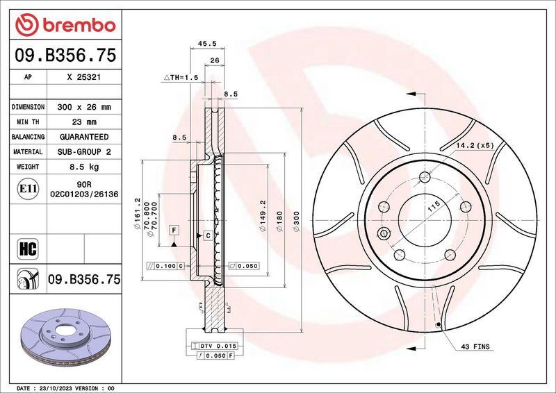 Brembo 09.B356.75