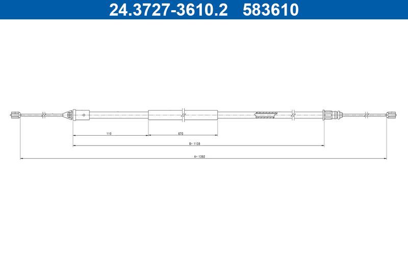 ATE 24.3727-3610.2 - Brzdové lano -