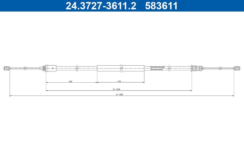 ATE 24.3727-3611.2 - Brzdové lano -
