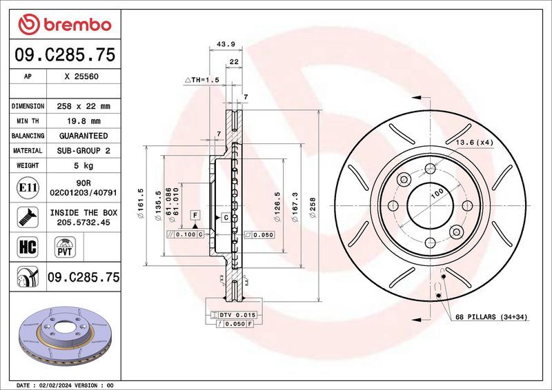 Brembo 09.C285.75