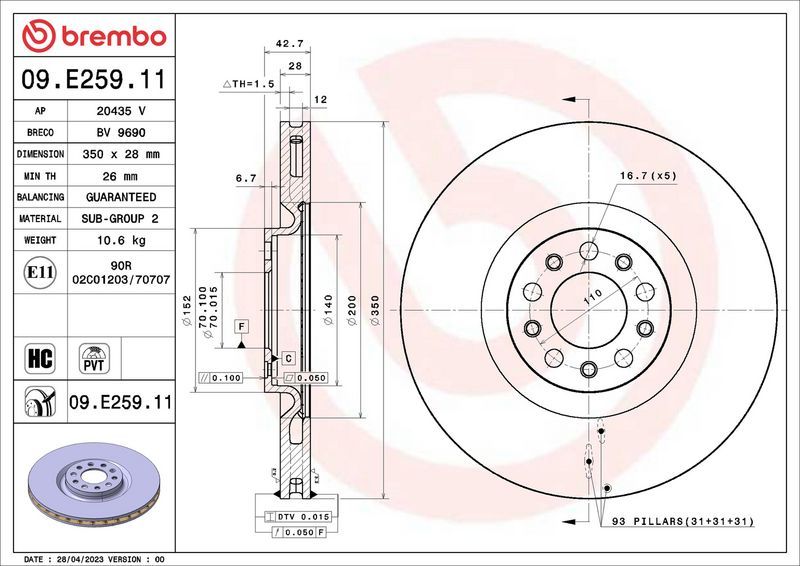 Brembo 09.E259.11