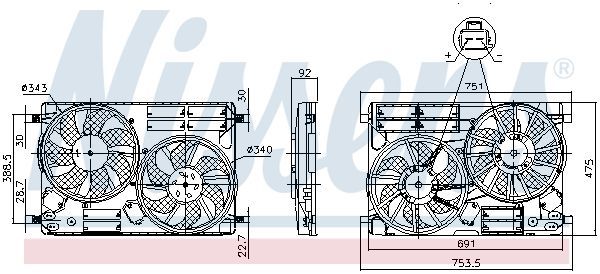 Nissens 850096 - Ventilátor motora -