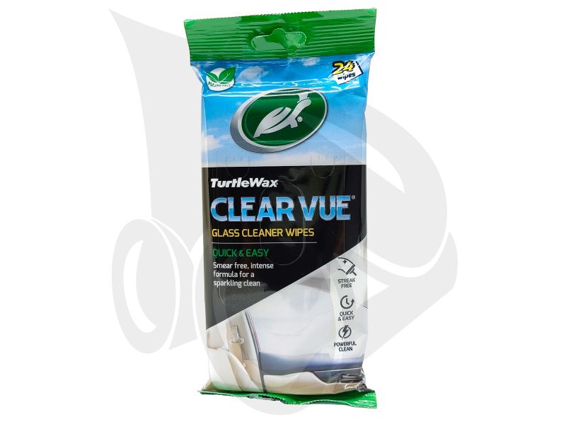 Turtle Wax ClearVue Glass Cleaner Wipes, 24ks