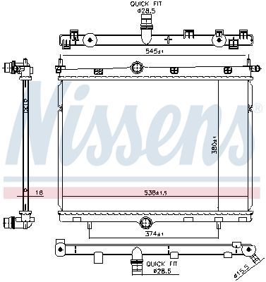 Nissens 606859 - Chladič vody -