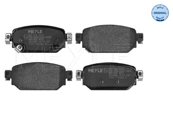Meyle 025 226 2315 - Brzdové platničky -